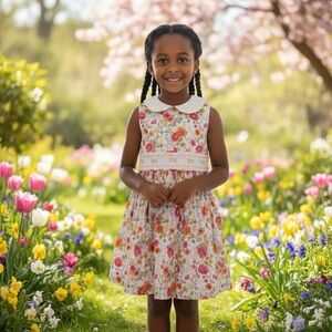 Bonnie Jean Floral Smocked Dress | Size 6